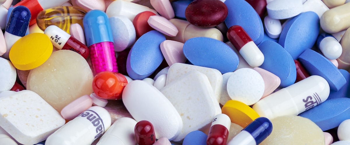 Assorted prescription medicines packed for discreet home delivery from Castlenau Pharmacy